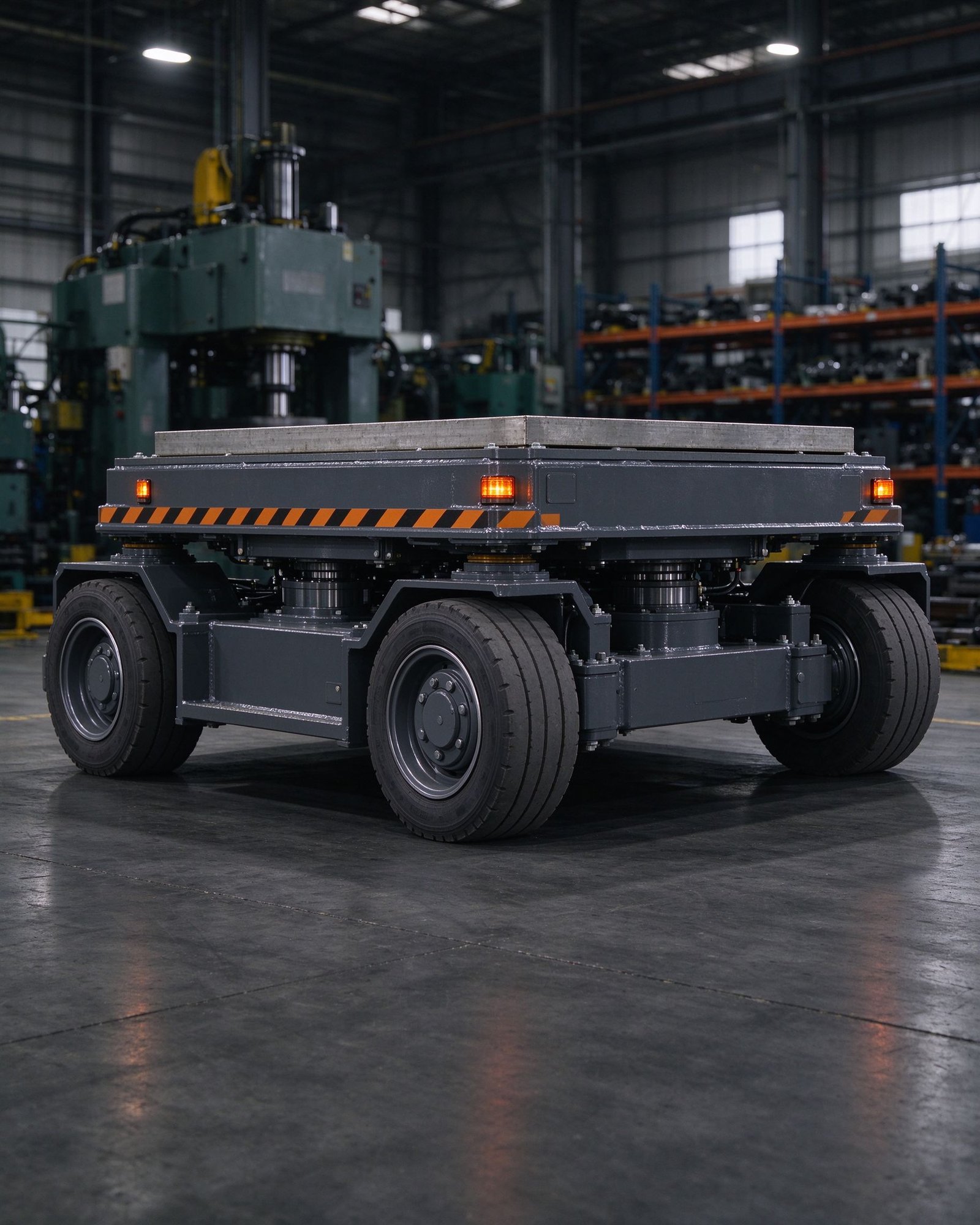 Heavy duty steering wheel AGV chassis